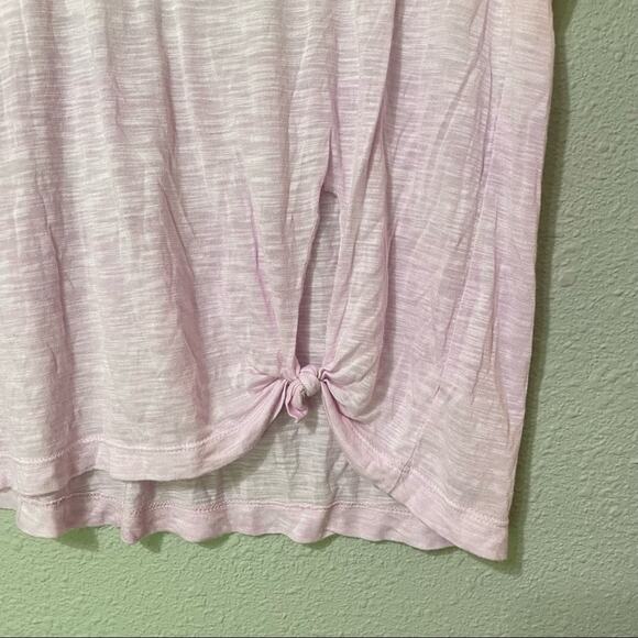 Blue Life Pink & Purple Ombré Pocket Tee Short Sleeve Knot Back Womens S Beachy - Picture 9 of 9